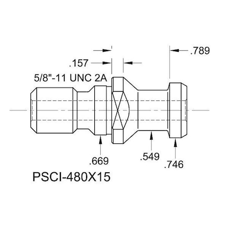 Tj Davies Co Coolant Through Retention Knob PSCI-480X15